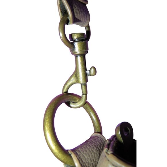 Vera Wang Simply Vera Monogram Logo Canvas & Leather Crossbody & Brass Hardware - Picture 12 of 14